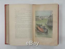 Antique Rare Lot 2 Book Jules Verne Voyages Extraordinaires Helice Vapeur 1923