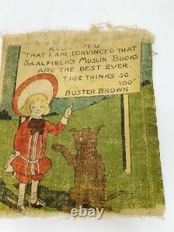 Antique Saalfield Muslin Buster Brown Plays Indian Muslin Book 1907 Cloth RARE