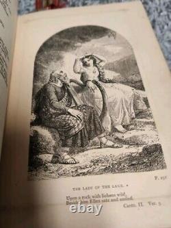 Antique Sir Walter Scott's Poetical Works With Illustrations 1st Edition Rare