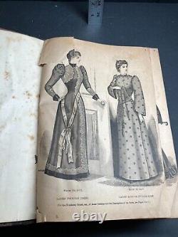 Antique The Delineator Full Year 1892 Book 1200+ Pgs Fashion Illustrations Rare