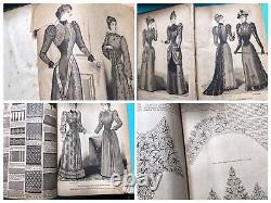 Antique The Delineator Full Year 1892 Book 1200+ Pgs Fashion Illustrations Rare