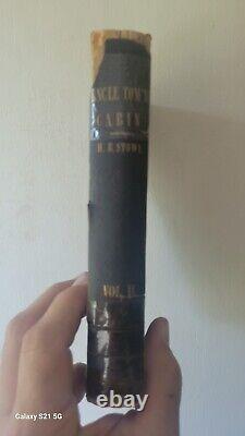 Antique Uncle Tom's Cabin Hardcover Book Volume 2 Dated 1852 VERY RARE