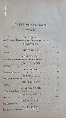 Antique Uncle Tom's Cabin Hardcover Book Volume 2 Dated 1852 VERY RARE