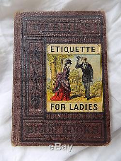 Antique VICTORIAN very rare miniature book Etiquette for Ladies