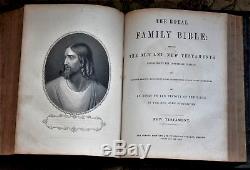 Antique Victorian British Very Large Holy Bible The Royal Family Bible Rare