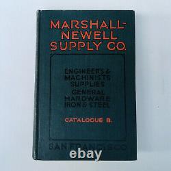 Antique Vintage Book Marshall Newell Supply Co Catalogue 1921 San Francisco RARE