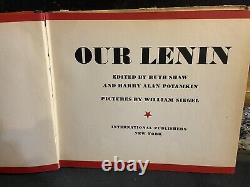 Antique Vintage Book Our Lenin Super Rare C1934 First Edition Russian USA