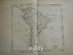 Antique World Atlas Book 1811 To 1820 Maps Fx Delamarche America Included Rare