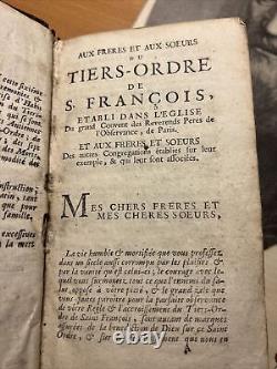 Antique book 1733 La Regle du Tiers Ordre Antiquariate Collection France