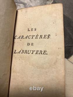 Antique book 1754 Les Caracters de theophraste BRUYERE Antiquarian collection
