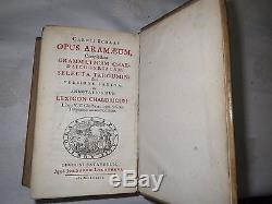 Antique book Opus Aramaeum- Leiden, Latin, Hebrew and Aramaic. 1686 Very rare