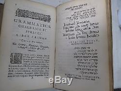Antique book Opus Aramaeum- Leiden, Latin, Hebrew and Aramaic. 1686 Very rare