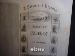 Antique book-Pictorial History of The Western World-1848-1st edition