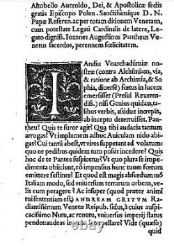 Antique book alchemy cabalistic magic occult grimoire latin language manuscript
