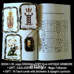 Antique book alchemy cabalistic magic occult grimoire manuscript cagliostro gift