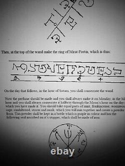 Antique book grimoire magic rare esoteric manuscript occultism manual witchcraft