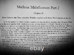 Antique book history witchcraft magic occult religion church malleus maleficarum