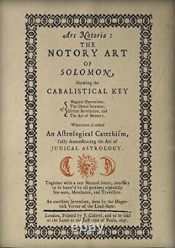 Antique book occult black magic rare esoteric manuscript cabalistic ars notoria