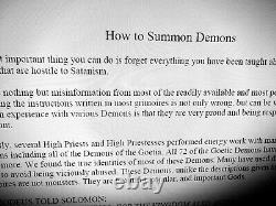 Antique book occult black magic rare esoteric manuscript demons satanic grimoire
