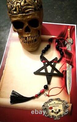 Antique book occult black magic rare esoteric manuscript diabology satan satanic