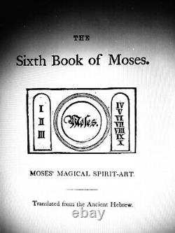 Antique book of moses magical jewish kabbalistic old testament occult bible rare
