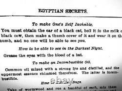 Antique book white black magic egyptian secret occult esoteric rare manuscript