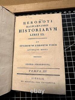 Antique books 1821 Herodoti Halicarnas Historarvm philosophy engraving