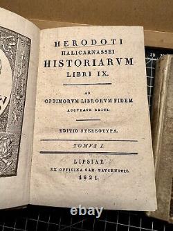 Antique books 1821 Herodoti Halicarnas Historarvm philosophy engraving