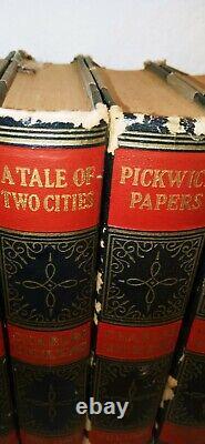 Antique c1867-1870 RARE Charles Dickens Book Set Vol 1-8 Books Inc. Estate Books