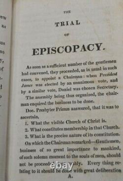 Antique rare Christrian book 1817 The Trial of Episcopacy 1st edition original