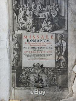 Antique rare Romanum 1648 Catholic Missale old book Venice pope Clementis VIII