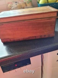 Antique wooden Italian Grand Tour Olivewood Book Box secret compartment rare