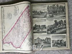 Atlas Map of Lancaster County PA 1875 Everts & Stewart Pennsylvania History RARE
