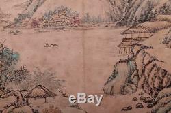 Awesome Rare Old Chinese Hand Painting Landscape Book Mark QianWeiCheng KK468