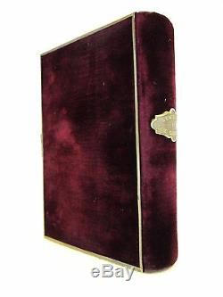 BEAUTIFUL VELVET FINE BINDING Bible Sanctuary Clasped Gold & Silver WithCross RARE