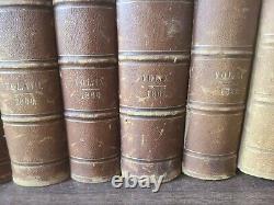 BERNARD'S JOURNAL OF EDUCATION RARE 19thC Antique 9 Volume Book Collection