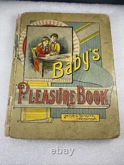 Baby's Pleasure Book by Peter G Thompson Antique Kids Book 1800s 1886 Rare Book