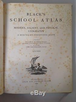 Black's School Atlas 1879, Rare Antique Atlas, John Bartholomew