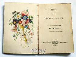 Botany flower garden Miniature by J. H. Clark 1851- rare antique botanical book