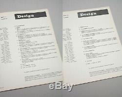 British Industrial Design Magazines 7 issues 1957 1958 1959 RARE