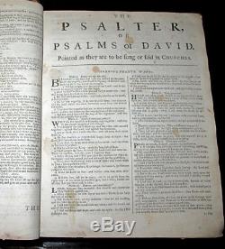 C1762 HOLY BIBLE Fine Binding LEATHER English ANTIQUE Book of Common Prayer RARE
