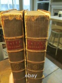C1792 System of Geography History Books RARE John Payne withEngravings Antique OLD