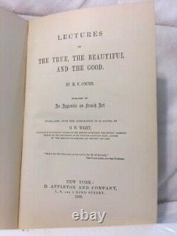 C1854 Lectures On The True, The Beautiful, And The Good Ethics, Philosophy, Rare