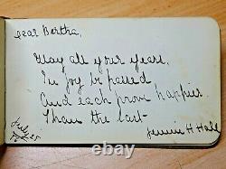 C1880s Album of Days AUTOGRAPH BOOK Signatures Poems Handwritten RARE Antique