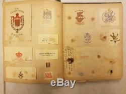 C1897 ANTIQUE Vintage Hundreds of Letter Head Logos Scrap Book Rare