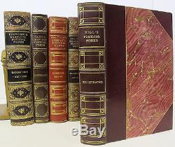 CAMBRIDGE POETS Poetry LEATHER SET 1st ed POEMS Antique Books RARE VTG Old FINE
