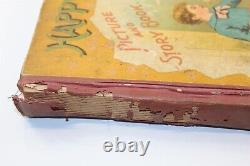 Children's Book Happy Hours Picture and Story Book Antique Collectible