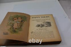 Children's Book Happy Hours Picture and Story Book Antique Collectible