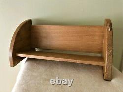 Collectable Rare Vintage Robert Thompson Mouseman Hand Carved Book Trough Mouse