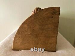 Collectable Rare Vintage Robert Thompson Mouseman Hand Carved Book Trough Mouse
